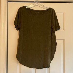 Gap Gapfit Women's Breathe Top Short Sleeve Round Bottom High Side Cut green S